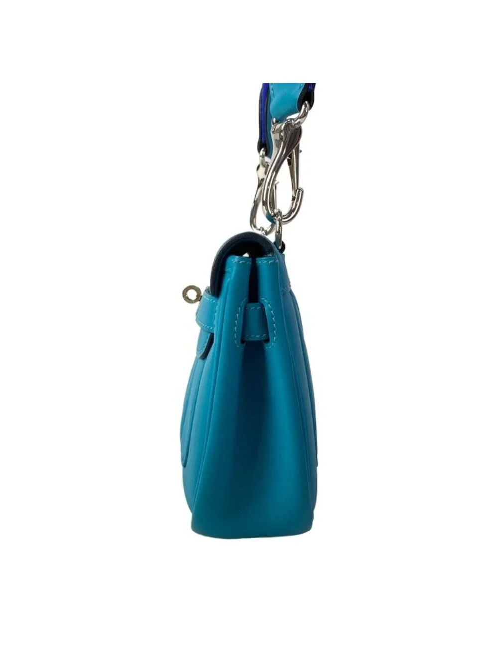 Hermes Shoulder Bag Roulis Mini Turquoise Silver